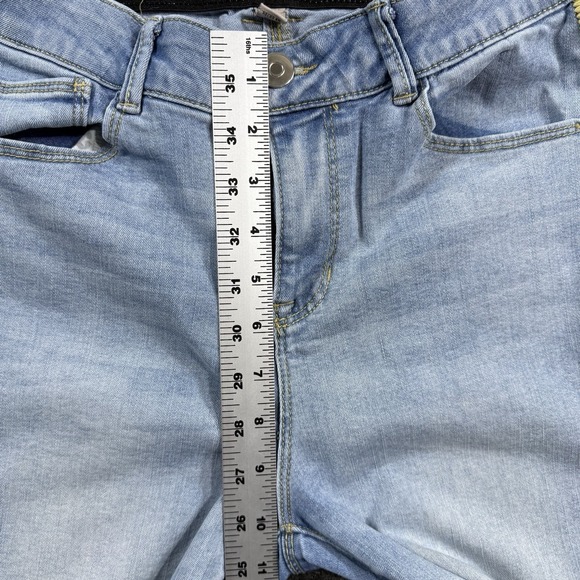 Knox Rose Jeans Womens Size 8 Blue Straight Aztec Embroidered Casual Denim Pants - Picture 7 of 16